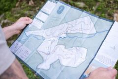 Map showing hiking trails. Chelsea Lane Photography