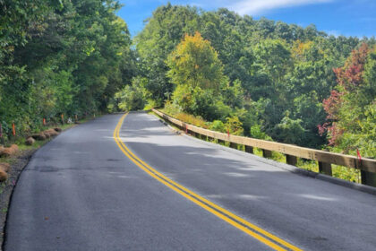 Blue Ridge Parkway at milepost 320.2 near Linville Falls